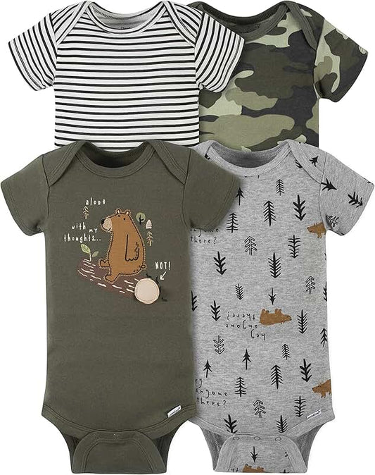 Baby Boys' 4-Pack Short Sleeve Bodysuits