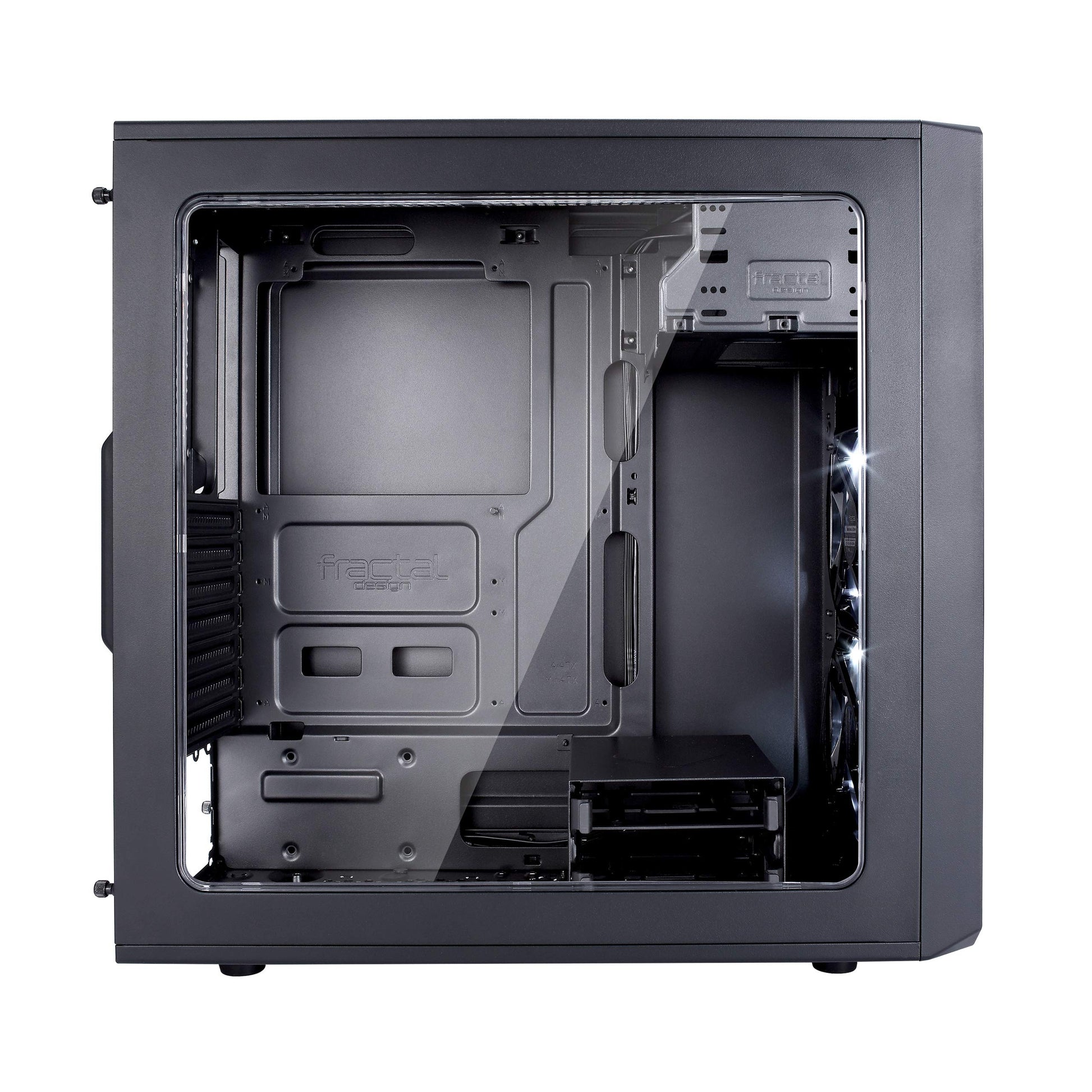 FD-CA-Focus-BK-W Focus G - Mid Tower Computer Case - ATX - High Airflow - 2X Silent ll Series 120mm White LED Fans Included - USB 3.0 - Window Side Panel - Black