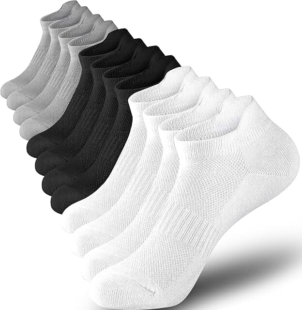 Six Pairs of Women's Low Cut Athletic Ankle Socks