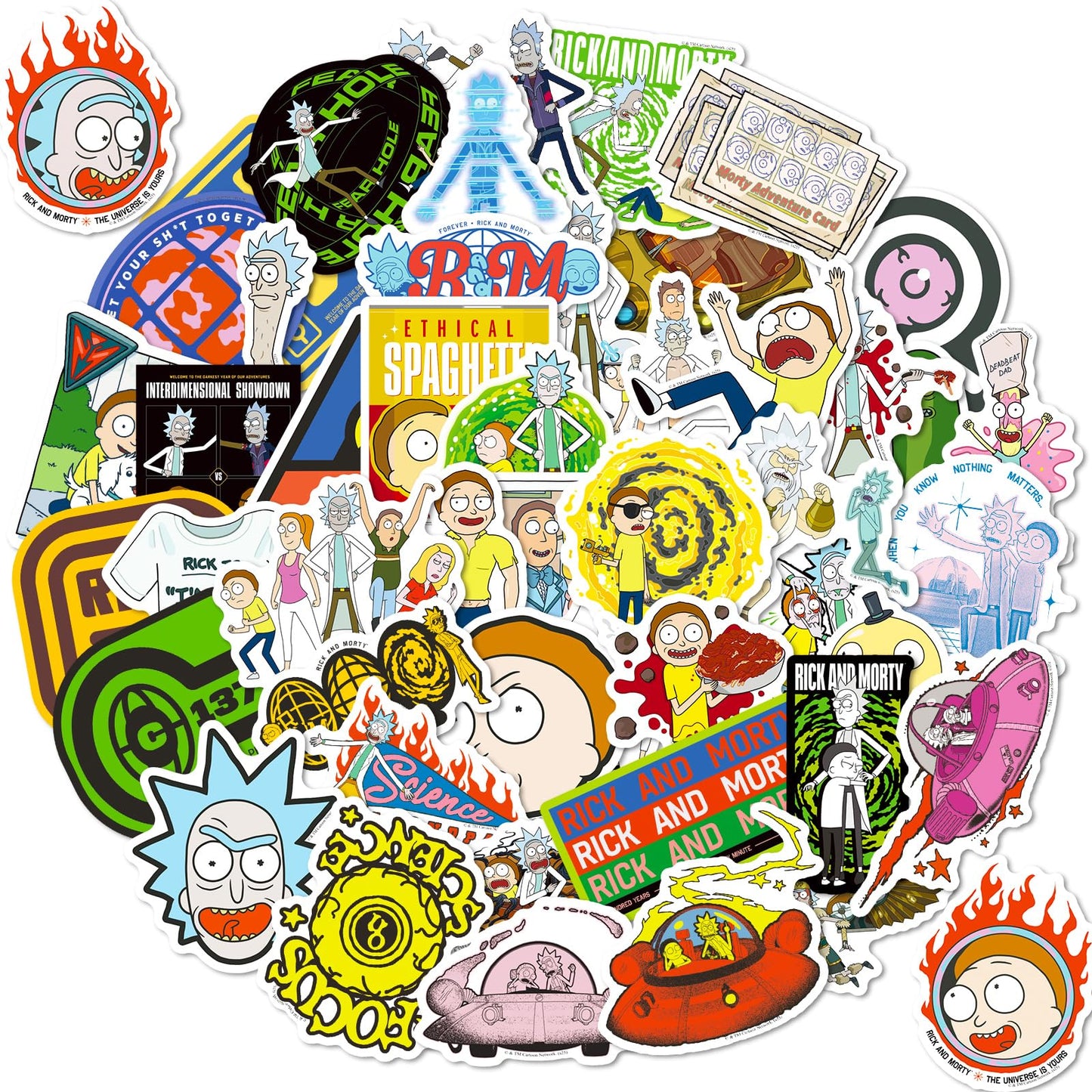 Funny Cartoon Sci-fi Water Bottle Stickers Pack for Kids