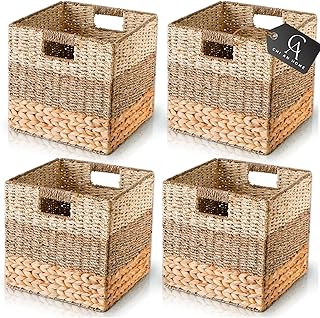 Set of 4 11-Inch Woven Storage Baskets