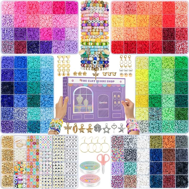 25000Pcs Clay Beads Bracelet Making Kit for Girls
