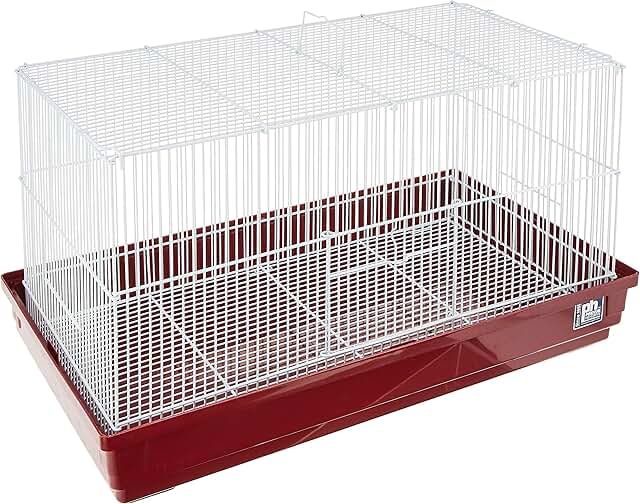 Deluxe Hamster and Gerbil Cage in Bordeaux Red