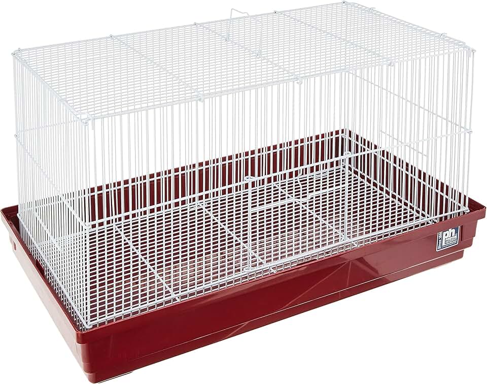Deluxe Hamster and Gerbil Cage in Bordeaux Red