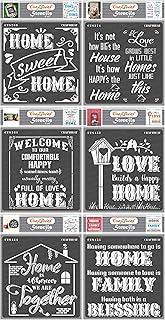 Reusable home decor stencils for painting, 6 pieces