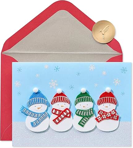 Holiday Cards with Envelopes, Snowmen, 8 Count