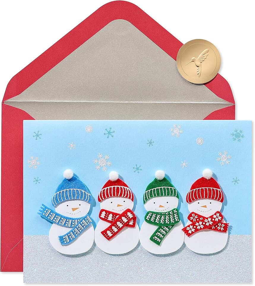 Holiday Cards with Envelopes, Snowmen, 8 Count