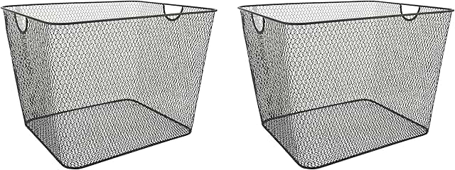 Kitchen Pantry Wire Basket Set for Shelves and Cabinets