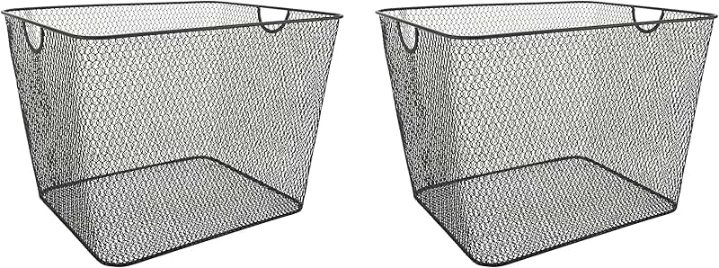 Kitchen Pantry Wire Basket Set for Shelves and Cabinets