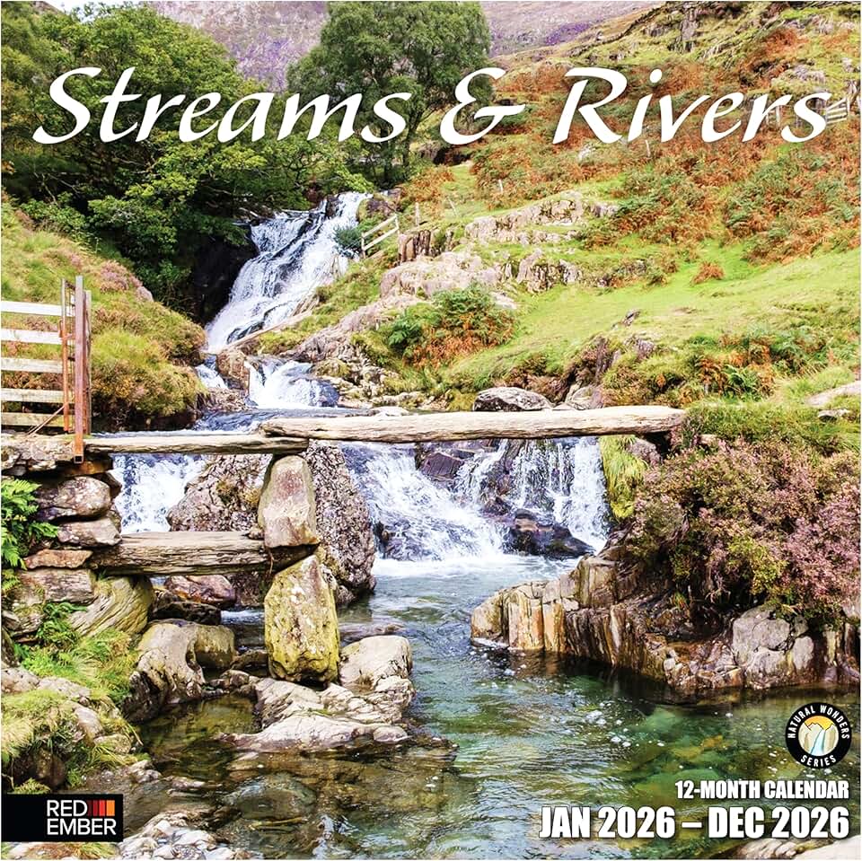 Streams and Rivers 2026 Wall Calendar, 12 Months