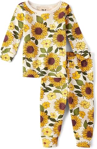 Baby Girls and Toddler Long Sleeve Top and Pants Pajama Set