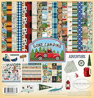 Gone Camping Collection Kit, 12 x 12 Paper, Multicolor