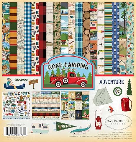Gone Camping Collection Kit, 12 x 12 Paper, Multicolor