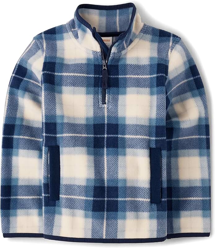Baby Boys' Toddler Cozy Microfleece Half Zip Jacket