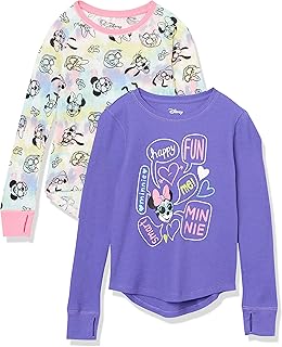 Girls' and Toddlers' Long-Sleeve Thermal T-Shirts, Pack of 2