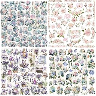 Clear floral sticker set for journaling and crafts