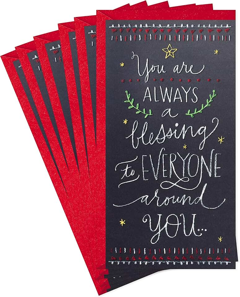 Set of 6 Christmas Money and Gift Card Holders