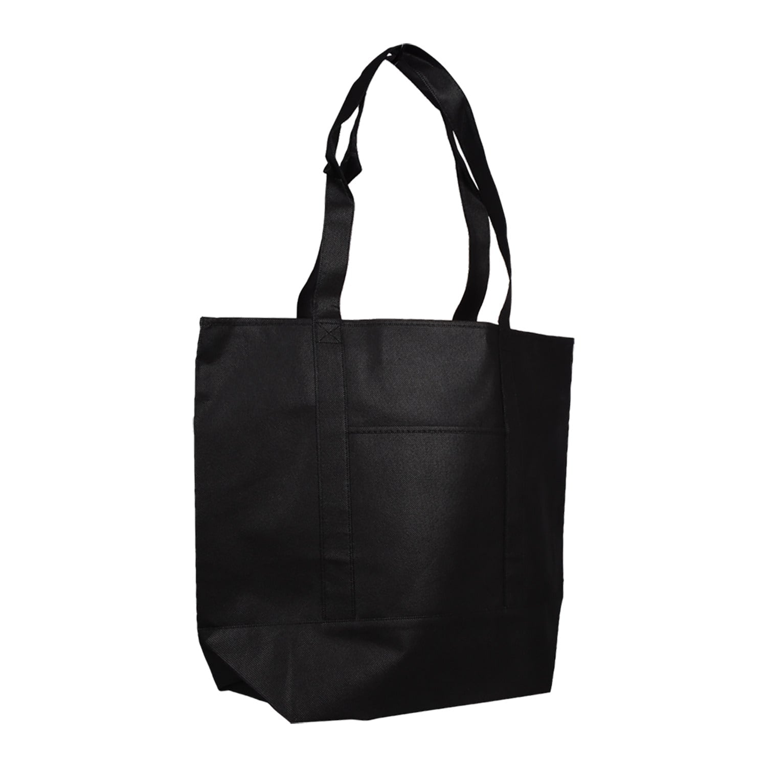XL Polyester Tote Bags with Pockets, 16.25x18.75x1.875-in(Pack 36