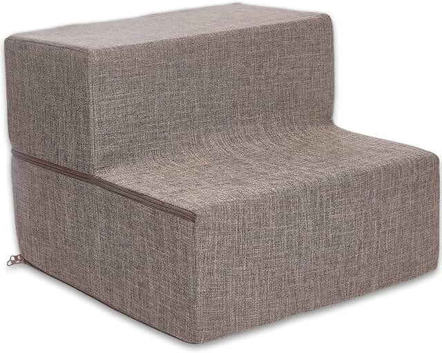 Foldable 2-Step Pet Stairs for Couch and Bed