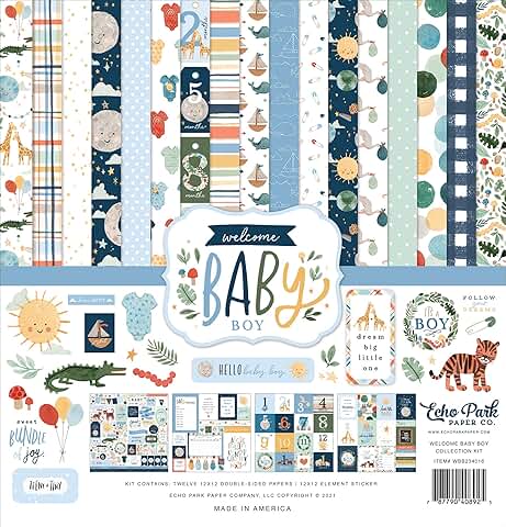 Welcome Baby Boy Collection Kit, 12x12 Paper