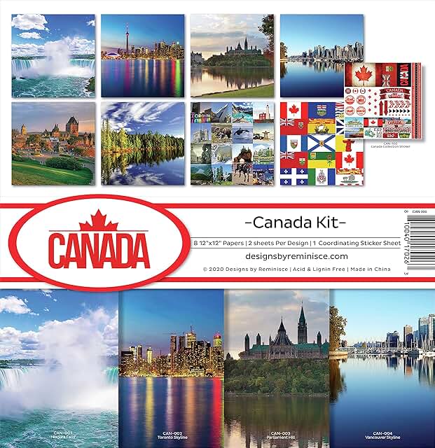 Reminisce Canada Scrapbook Collection Kit in Multiple Colors
