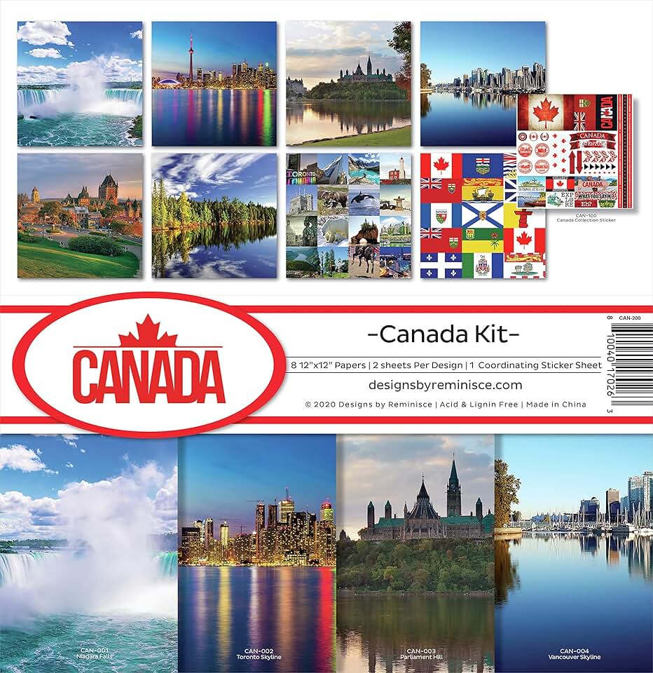 Reminisce Canada Scrapbook Collection Kit in Multiple Colors