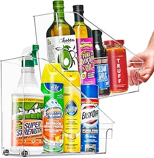 Roll Out Bottle Organizer with Wheels and Handles