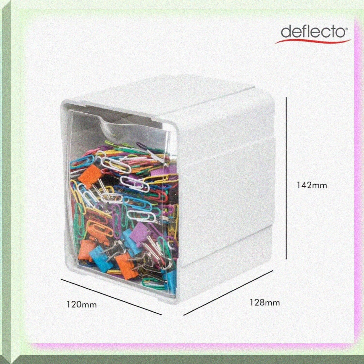 Set of 4 White Tilt Bins 5.2" x 5.54" x 4.65"