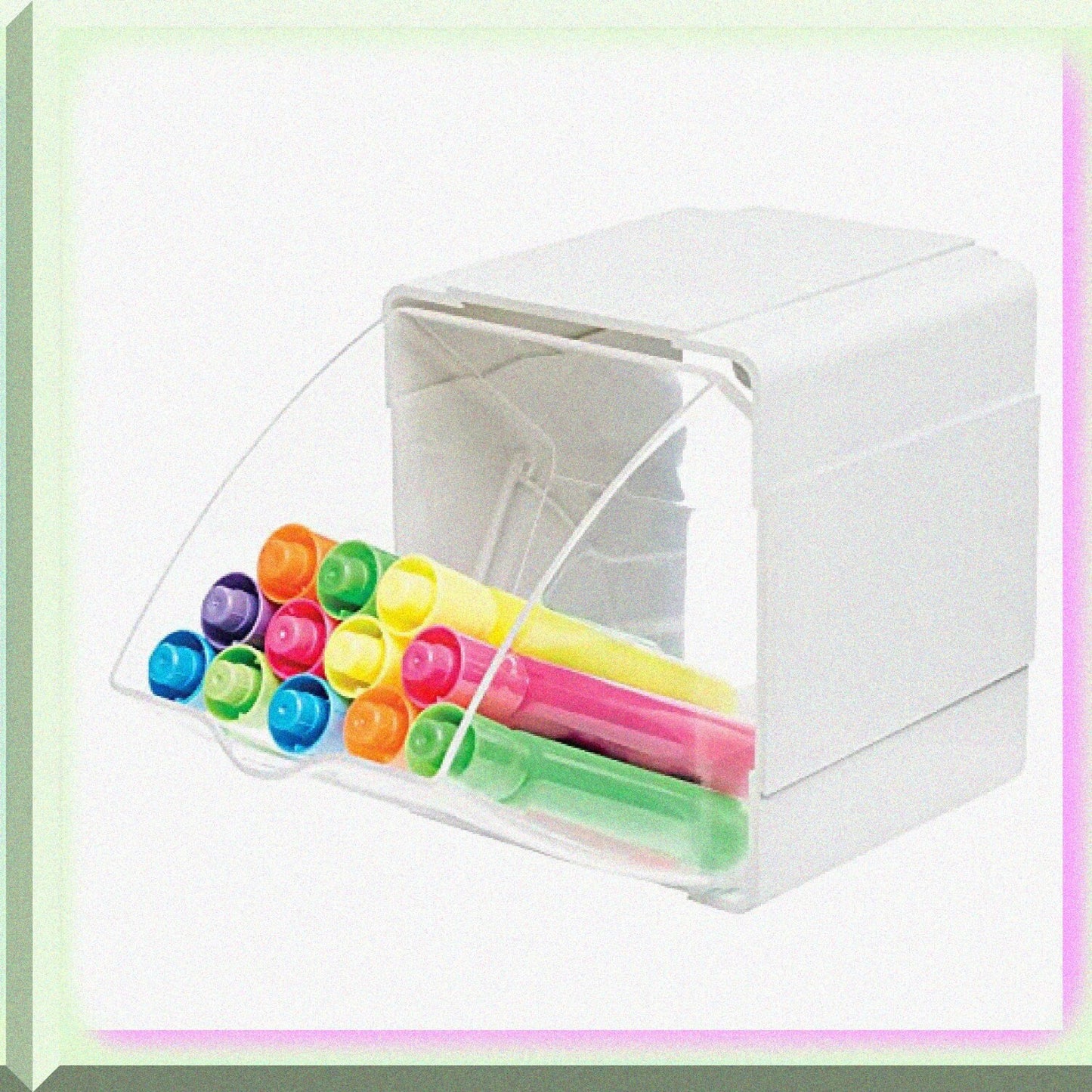Set of 4 White Tilt Bins 5.2" x 5.54" x 4.65"