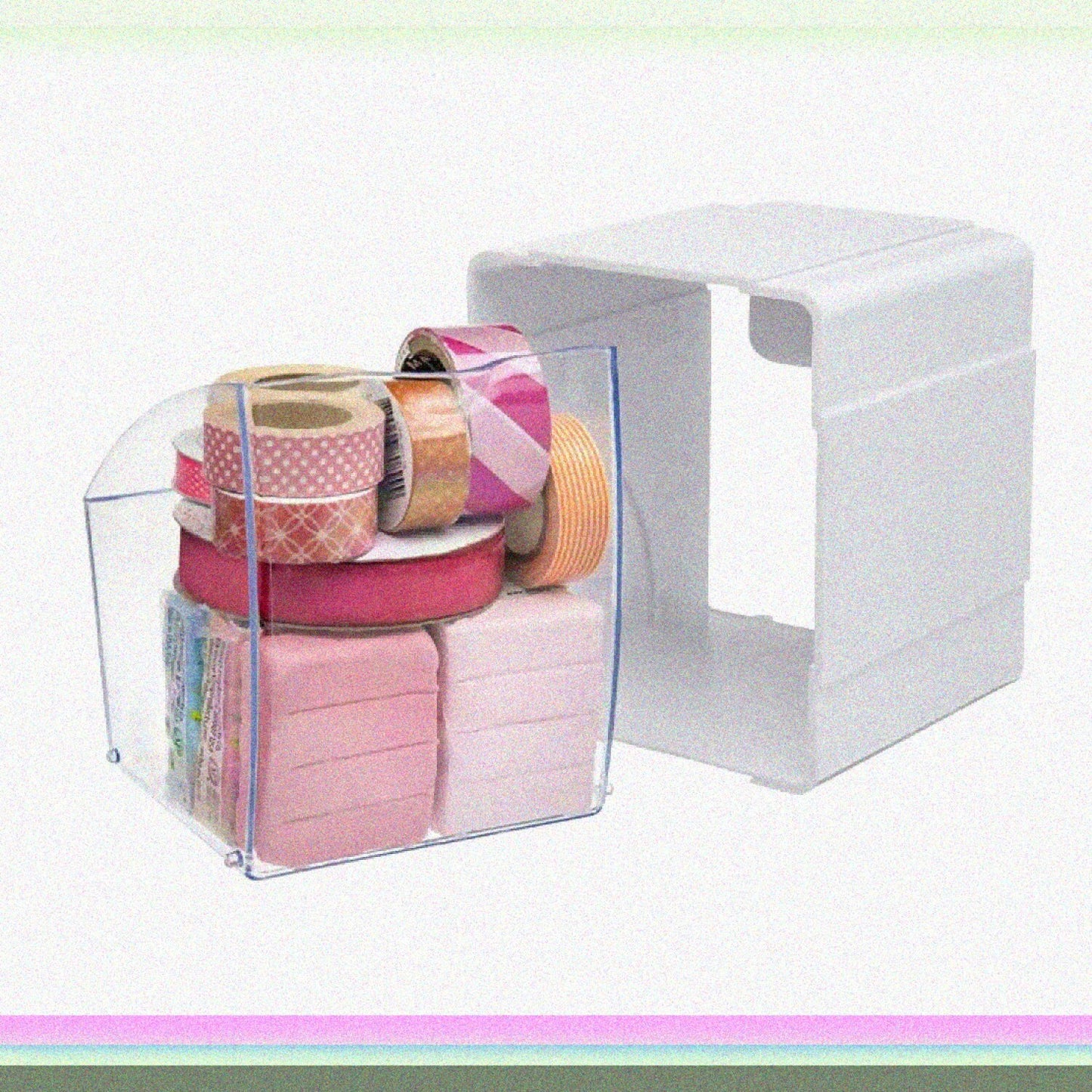 Set of 4 White Tilt Bins 5.2" x 5.54" x 4.65"