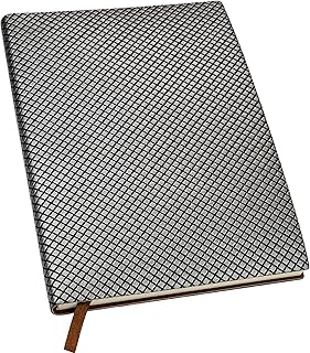 Textured 5x8 Inch Silver Journal Notebook