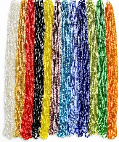 11/0 Glass Seed Beads, 12 Colors, Silver Lined