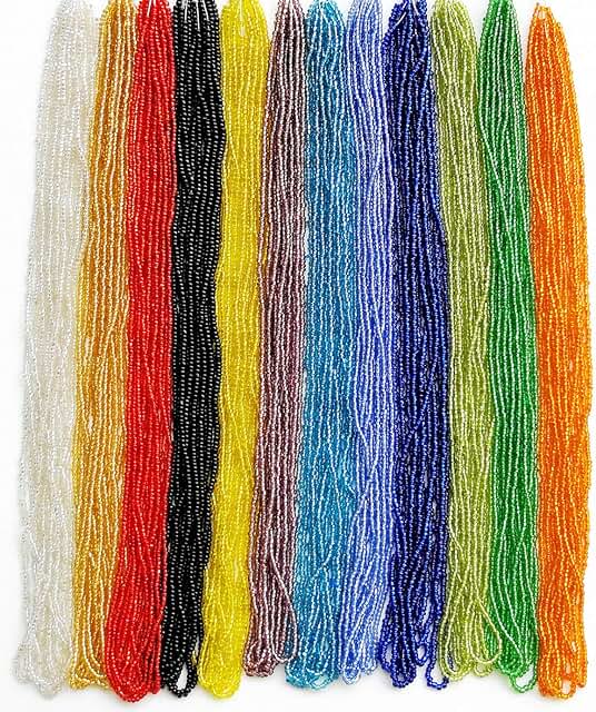 11/0 Glass Seed Beads, 12 Colors, Silver Lined