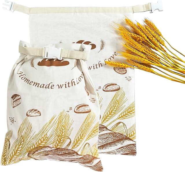 Reusable Linen Beeswax Bread and Produce Bags