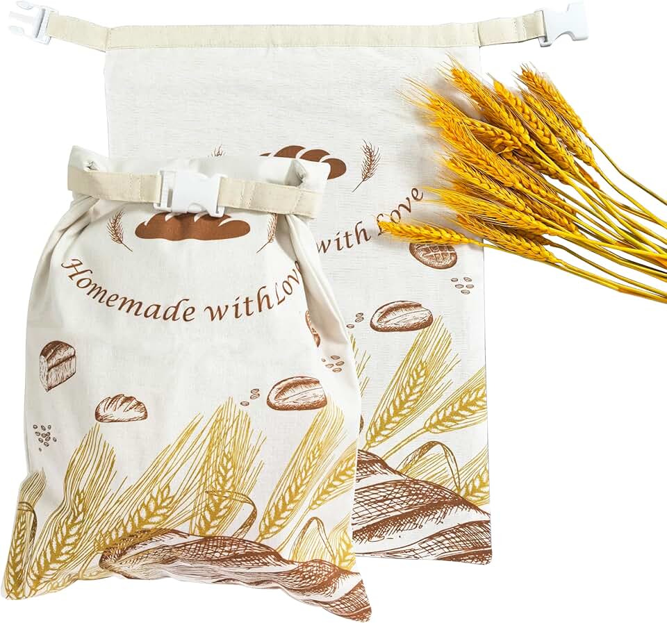 Reusable Linen Beeswax Bread and Produce Bags
