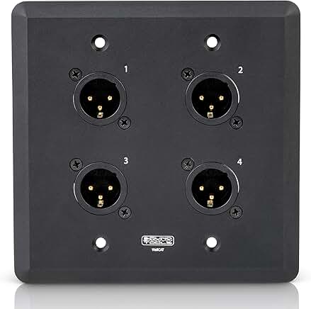 Black Male Wall CAT MX-B for Audio and DMX