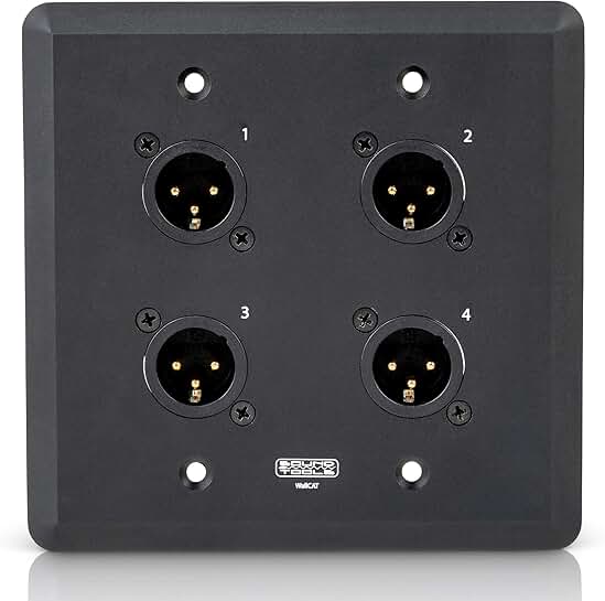 Black Male Wall CAT MX-B for Audio and DMX