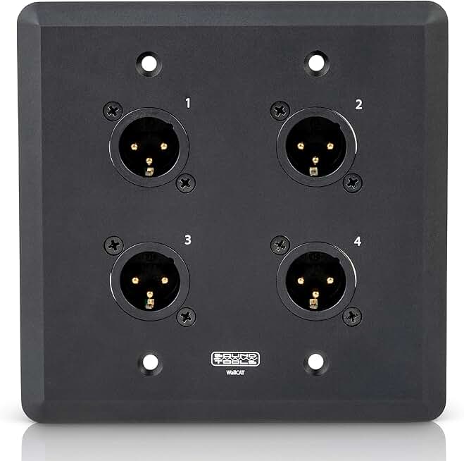 Black Male Wall CAT MX-B for Audio and DMX