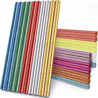 8-inch Glitter Hot Glue Sticks, 24 Pack