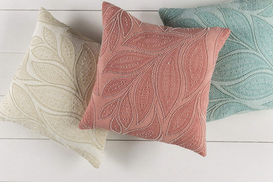TSY002-2222D Tansy Pillow Kit, 22" x 22", Cream