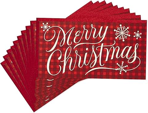 Set of 10 Christmas Money and Gift Card Holders with Envelopes