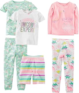 Girls' Six-Piece Cotton Pajama Set