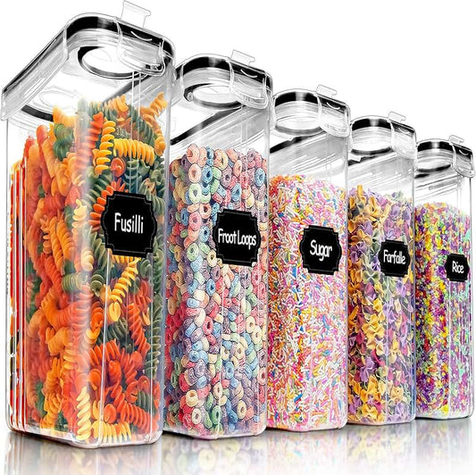Small Vacuum Sealed Storage Container with Glass Jar and Marker
