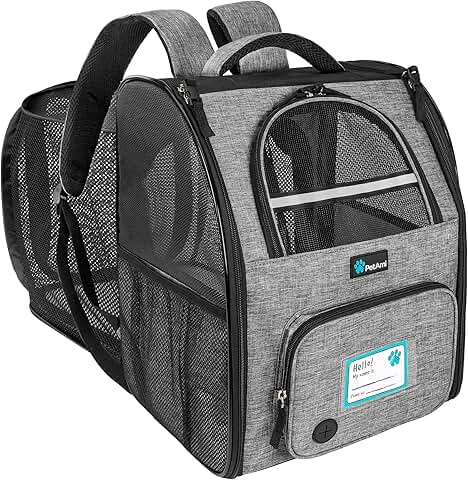 Expandable pet backpack carrier for travel and hiking