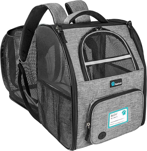 Expandable pet backpack carrier for travel and hiking
