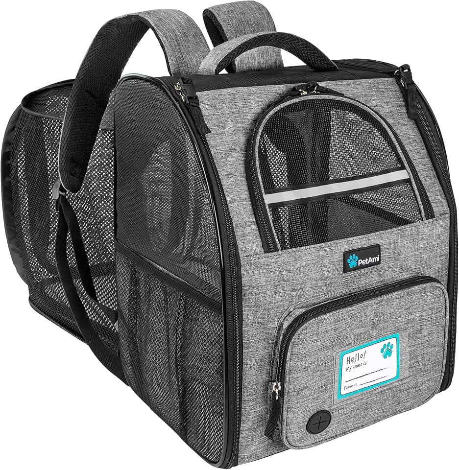 Expandable pet backpack carrier for travel and hiking