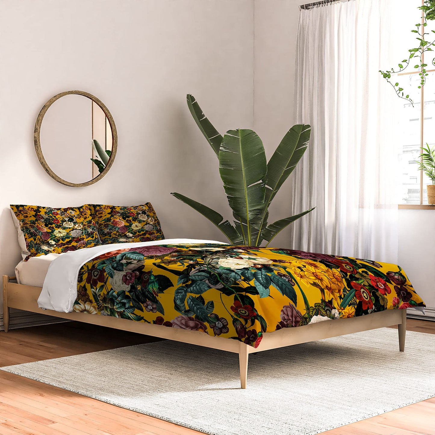 2021 Cotton Comforter, Queen, Burcu Korkmazyurek Exotic Garden V
