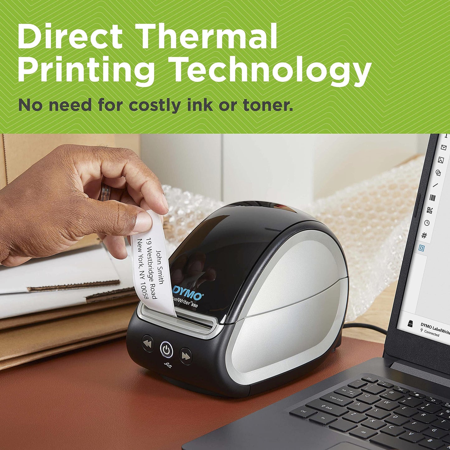 LabelWriter 550 Label Printer, Label Maker with Direct Thermal Printing, Automatic Label Recognition, Prints Address Labels, Shipping Labels, Mailing Labels, Barcode Labels, and More