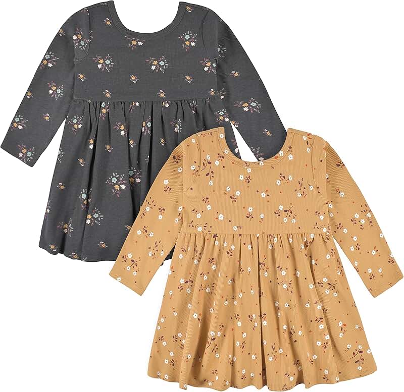 Baby girls' long sleeve dress set for toddlers