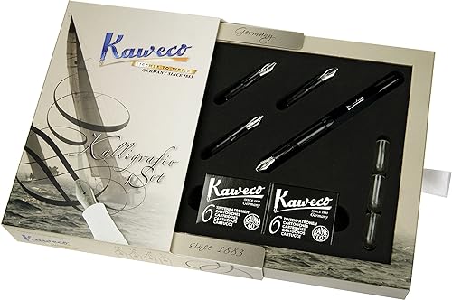 Black Calligraphy Pen Set with Multiple Nib Sizes
